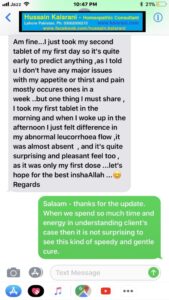 لیکوریا ہومیوپیتھک علاج – فیڈبیک