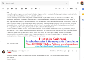 Migraine, Severe Constant Headache, Stress, Anxiety, Depression and Emotional Imbalance Cured – A review and Feedback from a Medical Doctor