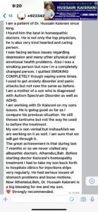 Quitting Smoking and controlling anxiety depression with Homeopathic Treatment – feedback