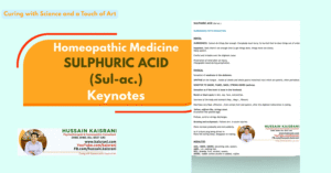 SULPHURIC ACID (Sul-ac.) – Keynotes – Homeopathic Medicine