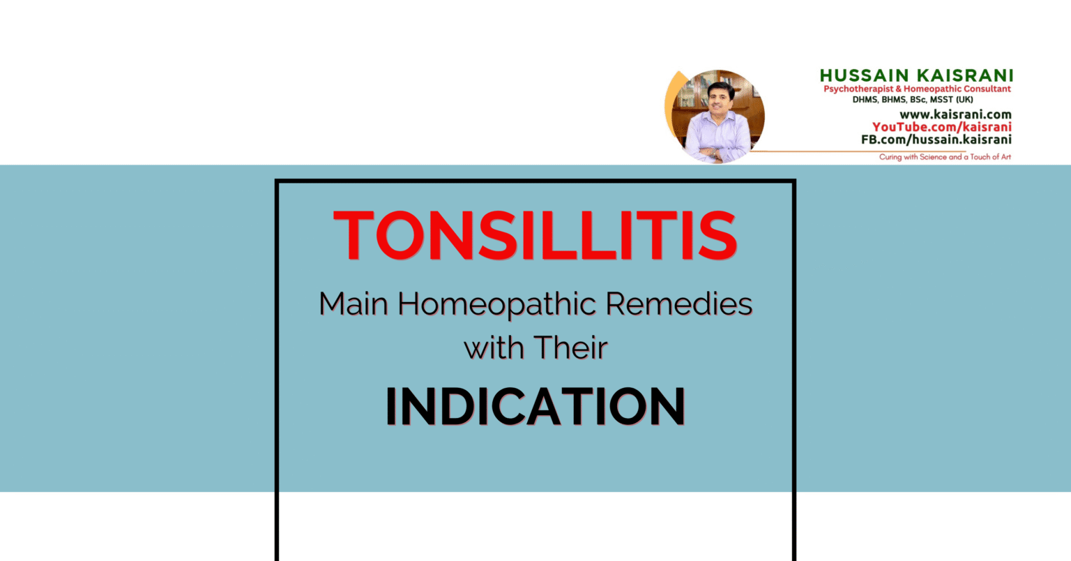 TONSILLITIS – Main Homeopathic remedies
